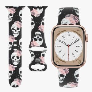 Apple Black and Pink Skull Watch Band